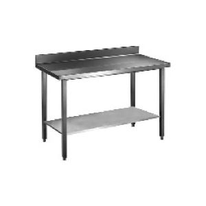 Masa de lucru demontabila cu polita si rebord