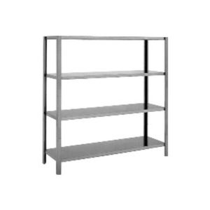 Rastel inox cu 4 rafturi perforate