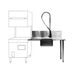 Masa prespalare cu rebord inalt si cuva